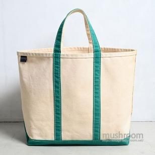 LANDS' END CANVAS TOTE BAG1980'S/MINT CONDITION/NATURALGREEN