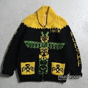 OLD ”TOTEM POLE PATTERN” COWICHAN JACKET（BLACK/VERY GOOD CONDITION）