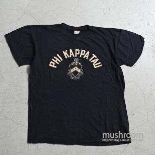 CHAMPION FLOCK PRINT T-SHIRT1950'S/BLACK BODY/LARGE/