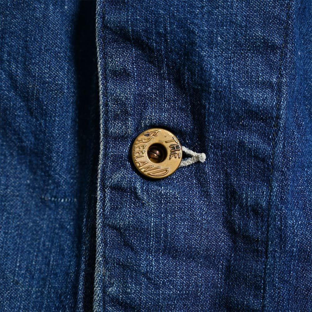 40s FreeLand ビンテージデニムカバーオール free land FREELAND DENIM COVERALL（1940'S/DARK COLOR/SZ 44） - 古着屋