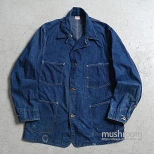 FREELAND DENIM COVERALL1940'S/DARK COLOR/SZ 44