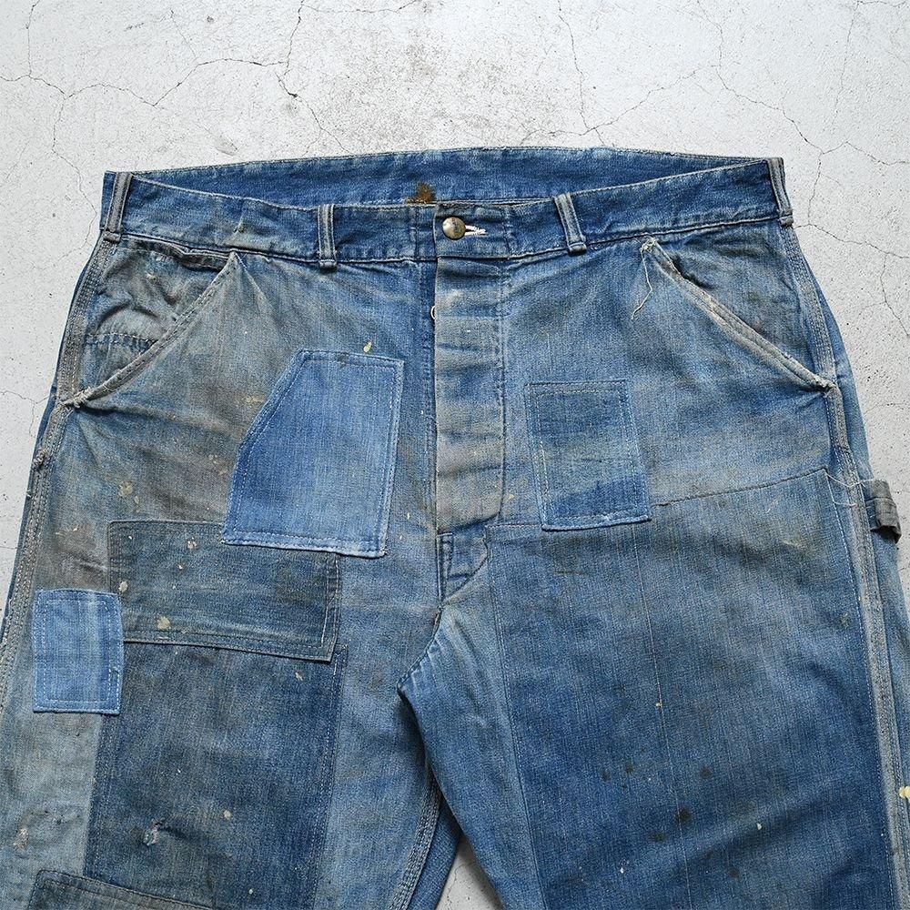 HERCULES DENIM PAINTER PANTS（40'S50'S/AMAZING REPAIR） - 古着屋