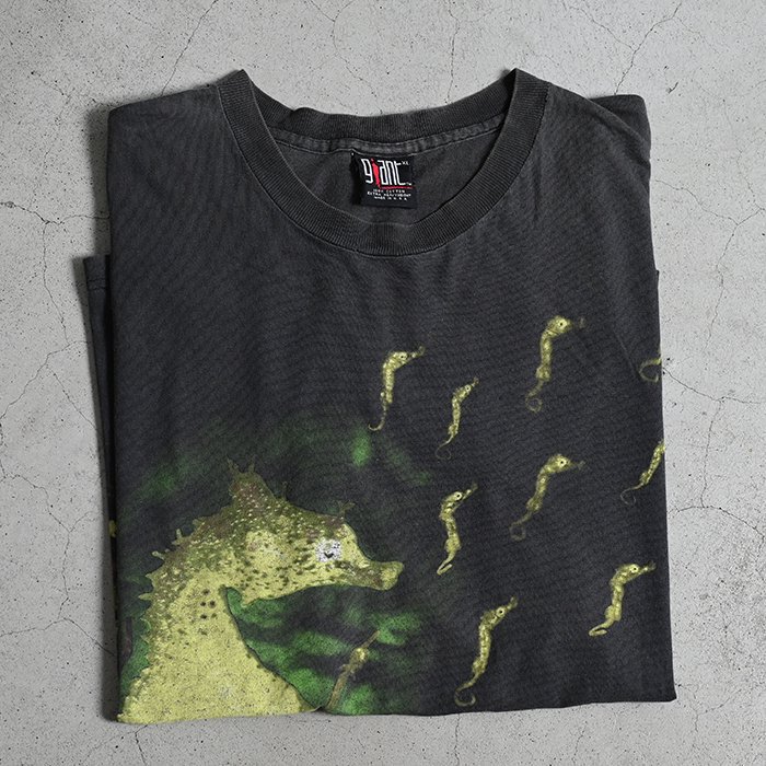 NIRVANA ”SEAHORSE” T-SHIRT by GIANT（1990'S/X-LARGE） - 古着屋 ｜  mushroom(マッシュルーム) ヴィンテージクロージングストア