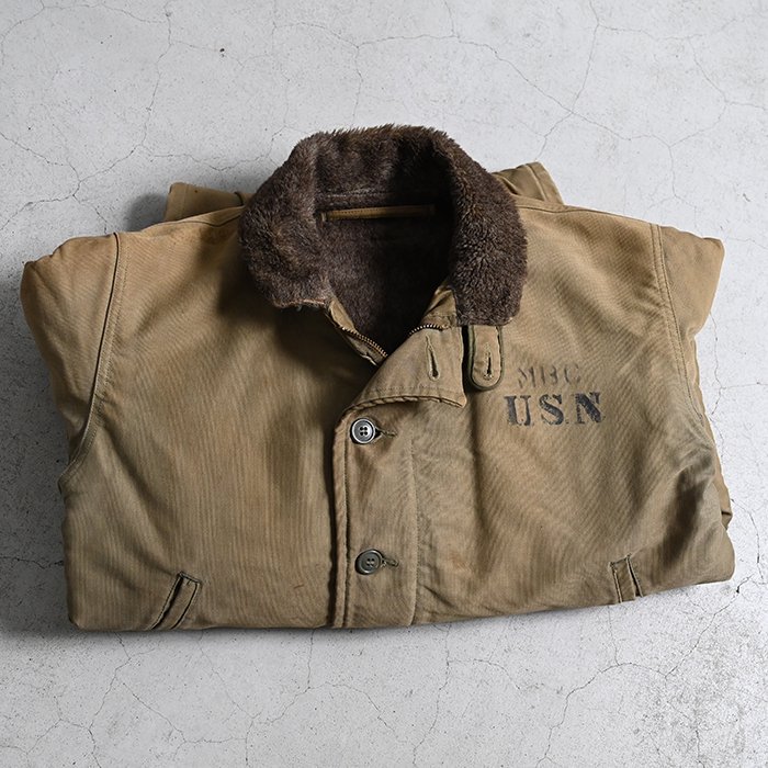 WW2 U.S.NAVY N-1 DECK JACKET WITH STENCIL（GOOD CONDITION） - 古着屋 ｜  mushroom(マッシュルーム) ヴィンテージクロージングストア