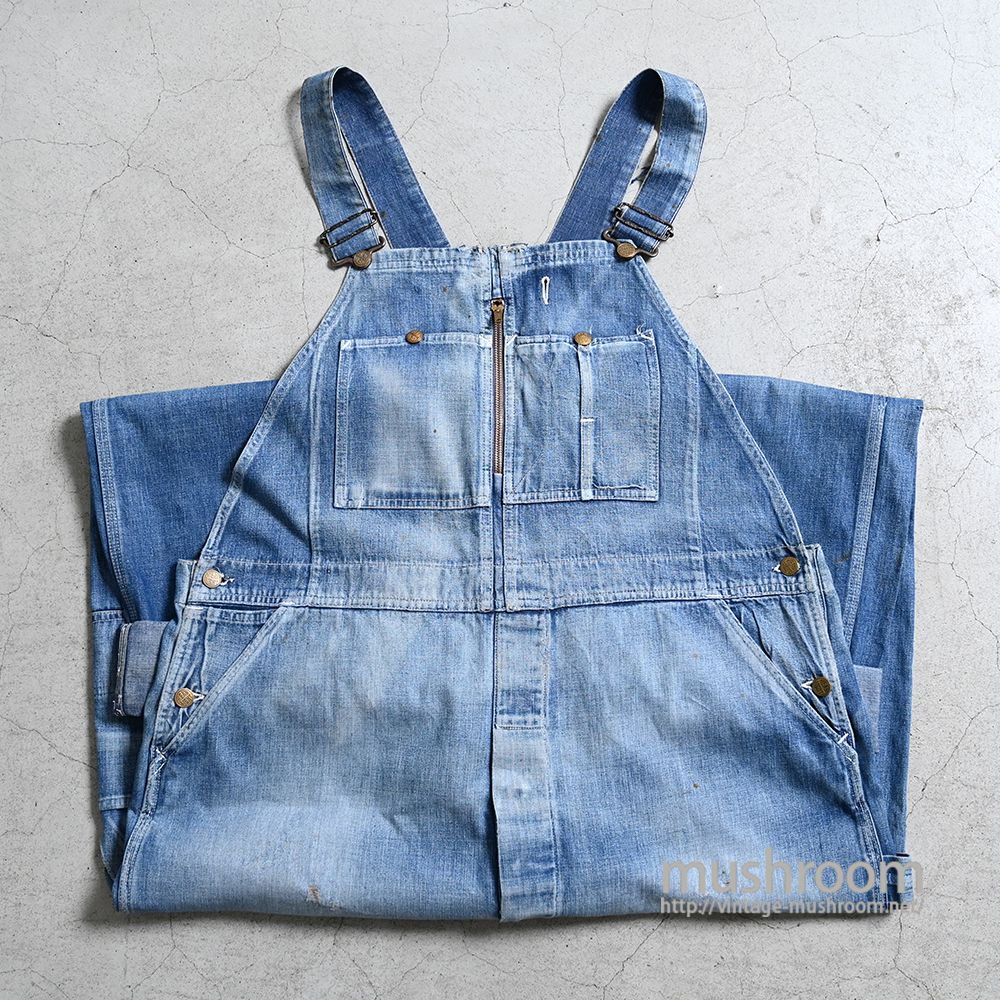 HEADLIGHT HIGH-BACK DENIM OVERALL（1950'S/SUPER SUN FADE） - 古着屋 ｜  mushroom(マッシュルーム) ヴィンテージクロージングストア