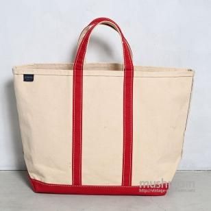 LANDS' END CANVAS TOTE BAG1980'S/VERY GOOD CONDITION/NATURALRED