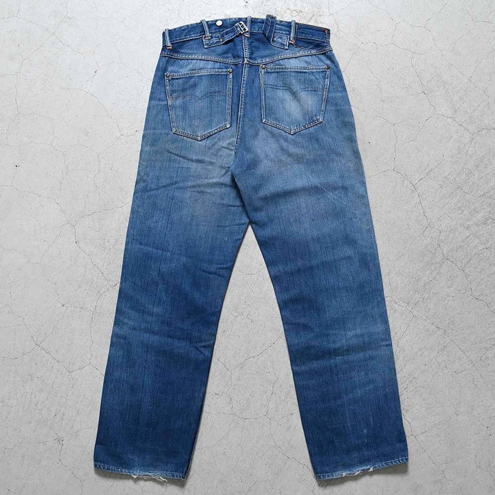 JCP.CO FOREMOST JEANS WITH BUCKLEBACK（AMAZING REPAIR） - 古着屋 ｜  mushroom(マッシュルーム)　ヴィンテージクロージングストア