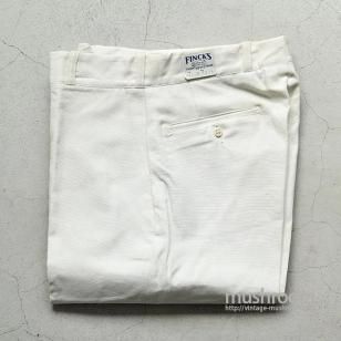 FINCK'S WHITE DUCK WORK TROUSERS1940'S/W32L34/DEADSTOCK 