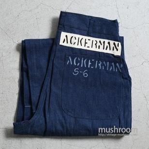 U.S.NAVY DUNGAREE DENIM TROUSERS WITH STENCILDEADSTOCK