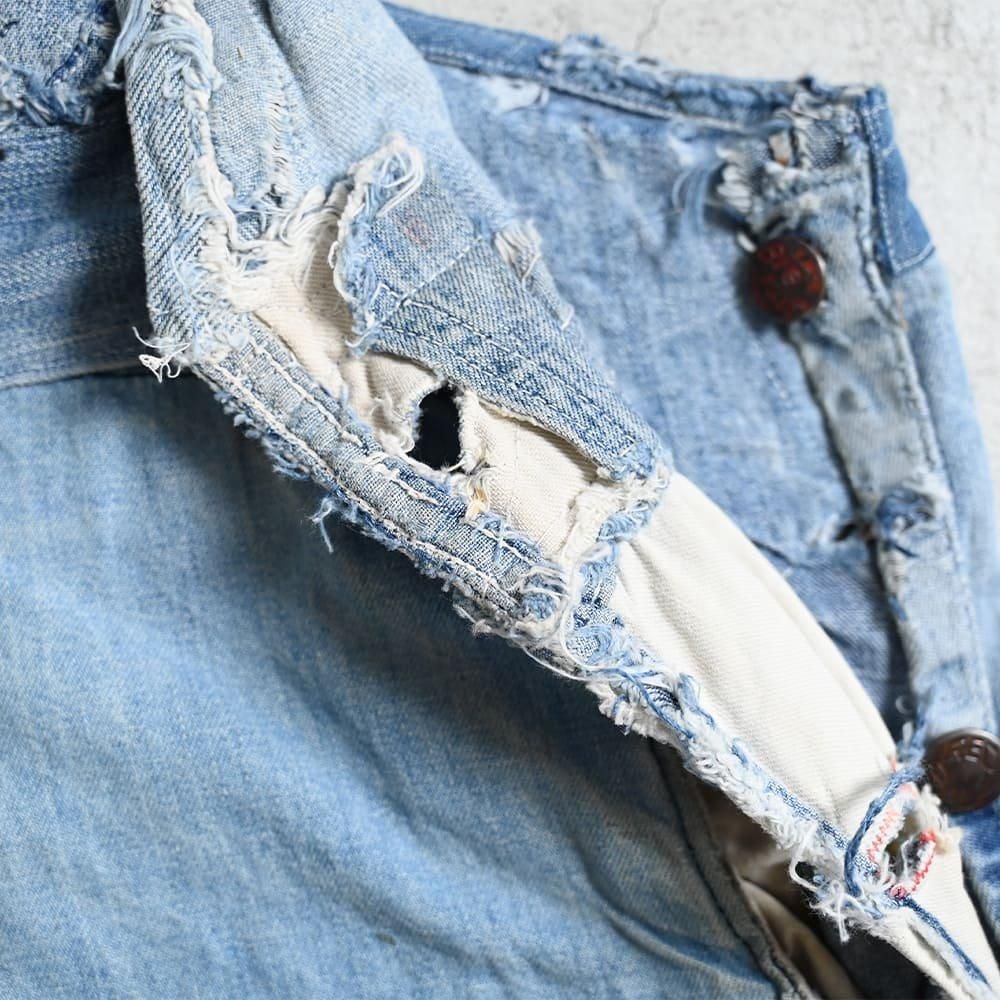 RED BALL DENIM OVERALL(1950'S/AMAZING REPAIR) - 古着屋 RED BALL DENIM OVERALL(1950'S/AMAZING REPAIR) - 古着屋