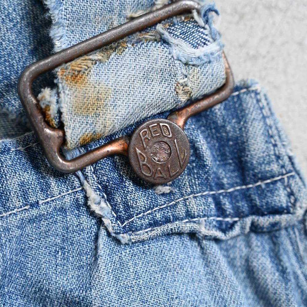 RED BALL DENIM OVERALL（1950'S/AMAZING REPAIR） - 古着屋