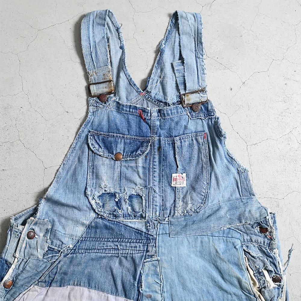 RED BALL DENIM OVERALL（1950'S/AMAZING REPAIR） - 古着屋