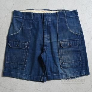 EDDIE BAUER DENIM BUSH SHORTS1970'S/GOOD INDIGO/W38