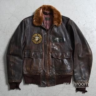 WW2 U.S.NAVY AN-J-3A FLIGHT JACKET WITH PATCHʡ44/ARNOFF MFG/SZ 40