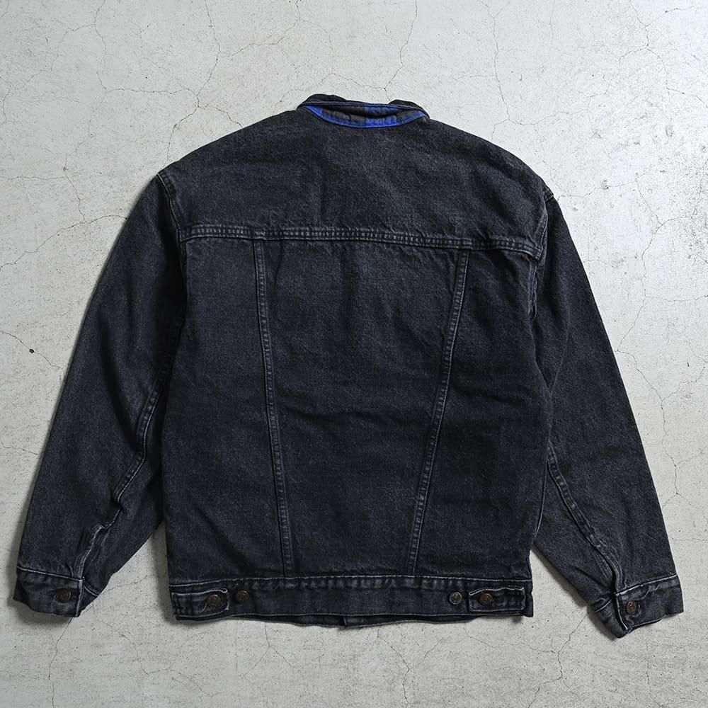 最大10%OFFクーポン LEVI'S 57510-0314 BLACK DENIM JACKET WITH BLUE FLANNEL ジャケット・アウター