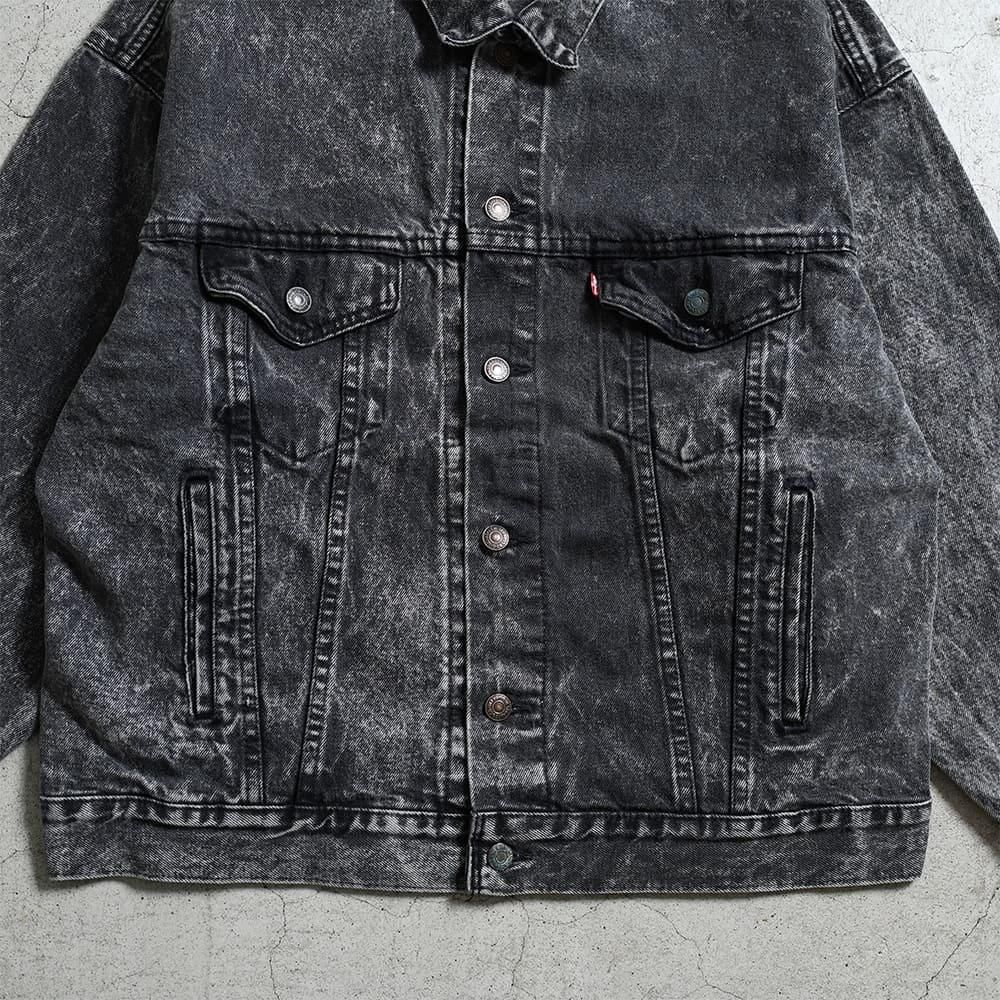 LEVI'S 70507-0253 ACID WASH BLACK DENIM JACKET(LARGE/VERY LEVI'S 70507-0253 ACID WASH BLACK DENIM JACKET(LARGE/VERY