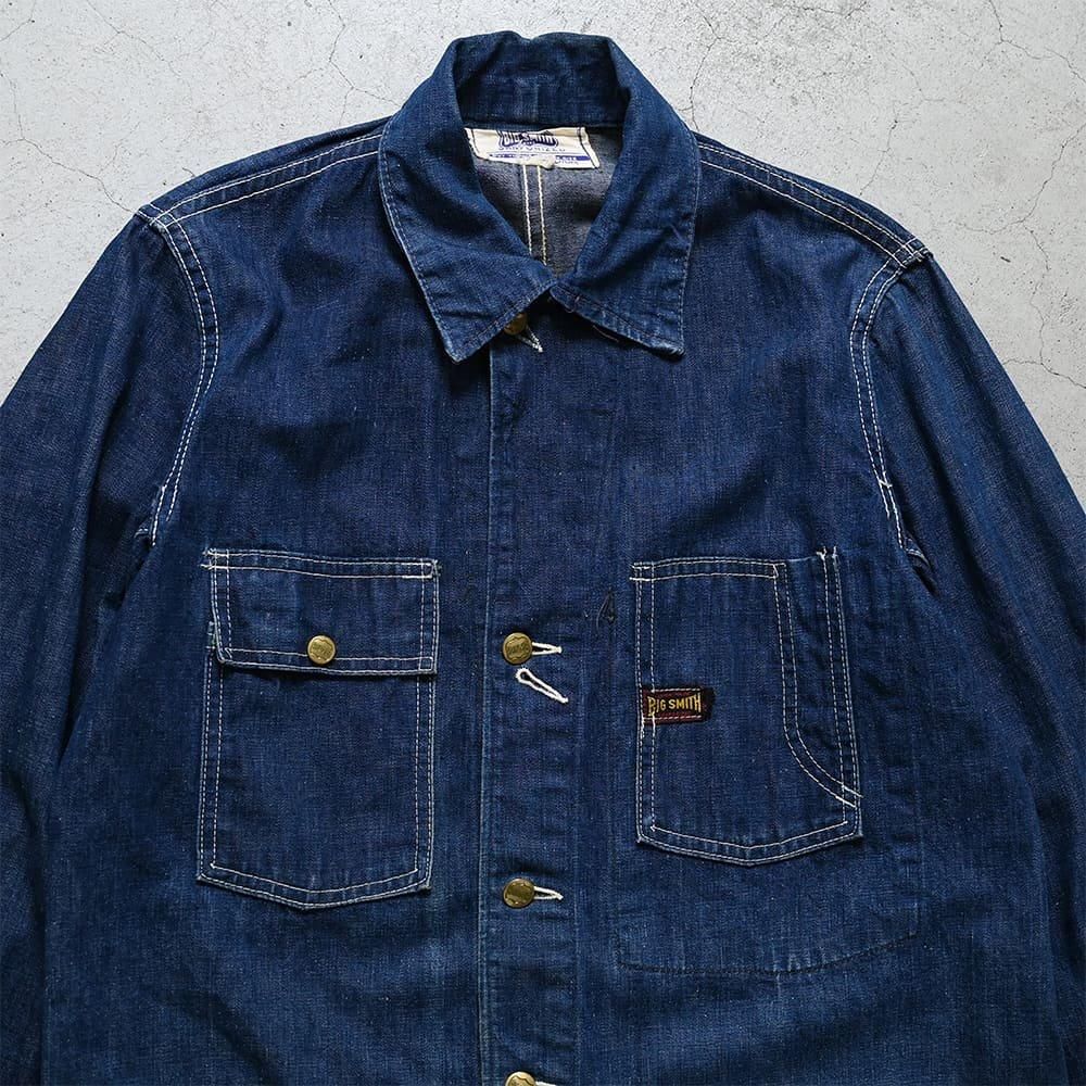 BIG SMITH DENIM COVERALL（SZ 38 MEDIUM/DARK COLOR） - 古着屋