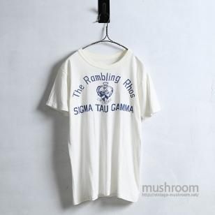 OLD FRATERNITY WATER PRINT T-SHIRT1940'S/GOOD CONDITION