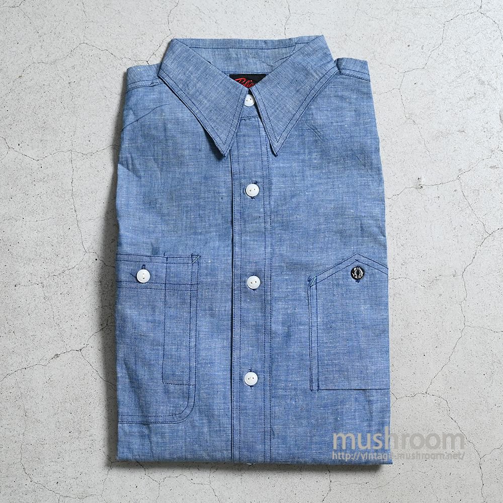 BIG YANK CHAMBRAY WORK SHIRT WITH MOUNTAIN POCKET（DEADSTOCK/SZ 15） - 古着屋 ｜  mushroom(マッシュルーム) ヴィンテージクロージングストア