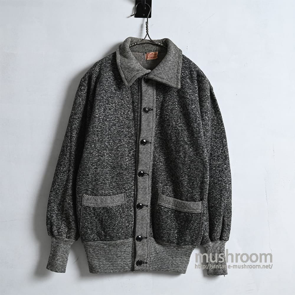 Knitwear SALT&PEPPER SWEAT CARDIGAN WITH COLLAR（DEADSTOCK/SZ 40） - 古着屋 ｜  mushroom(マッシュルーム) ヴィンテージクロージングストア