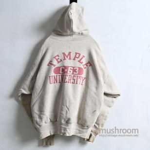 CHAMPION WATER PRINT W/F SWEAT HOODYX-LARGE/GOOD CONDITION 