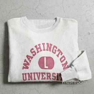 CHAMPION WASHINGTON UNIV. TWO-TONE REVERSE WEAVE1950'S/TATAKI TAG/LARGE