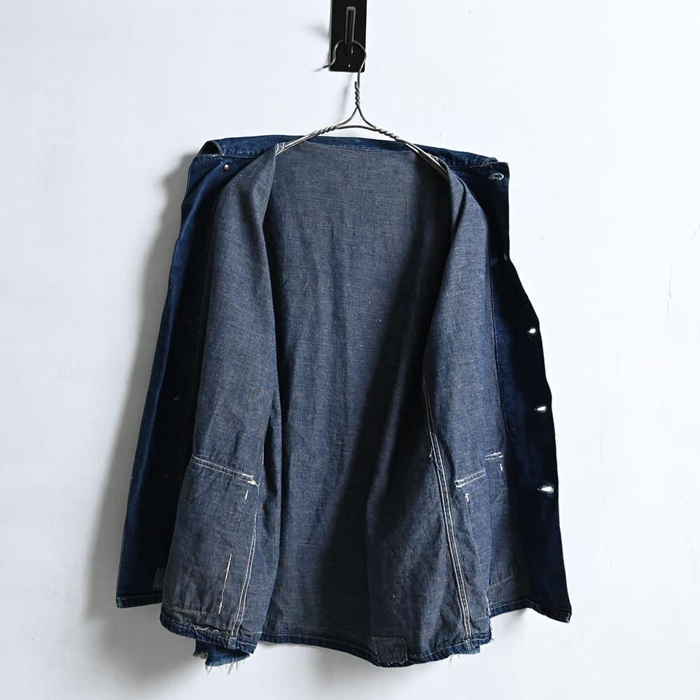 U.S.ARMY DENIM COVERALL(1940'S/SZ 36/DARK COLOR) - 古着屋 U.S.ARMY DENIM COVERALL(1940'S/SZ 36/DARK COLOR) - 古着屋