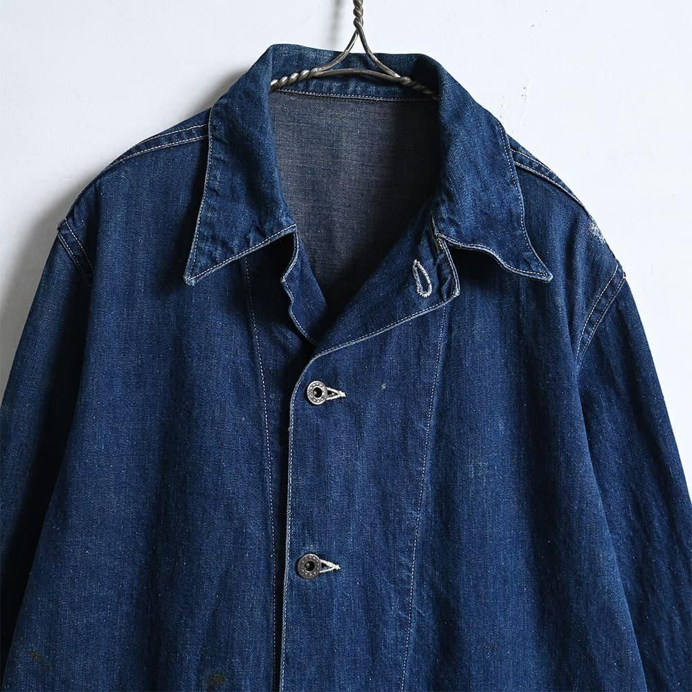 U.S.ARMY DENIM COVERALL(1940'S/SZ 36/DARK COLOR) - 古着屋 U.S.ARMY DENIM COVERALL(1940'S/SZ 36/DARK COLOR) - 古着屋