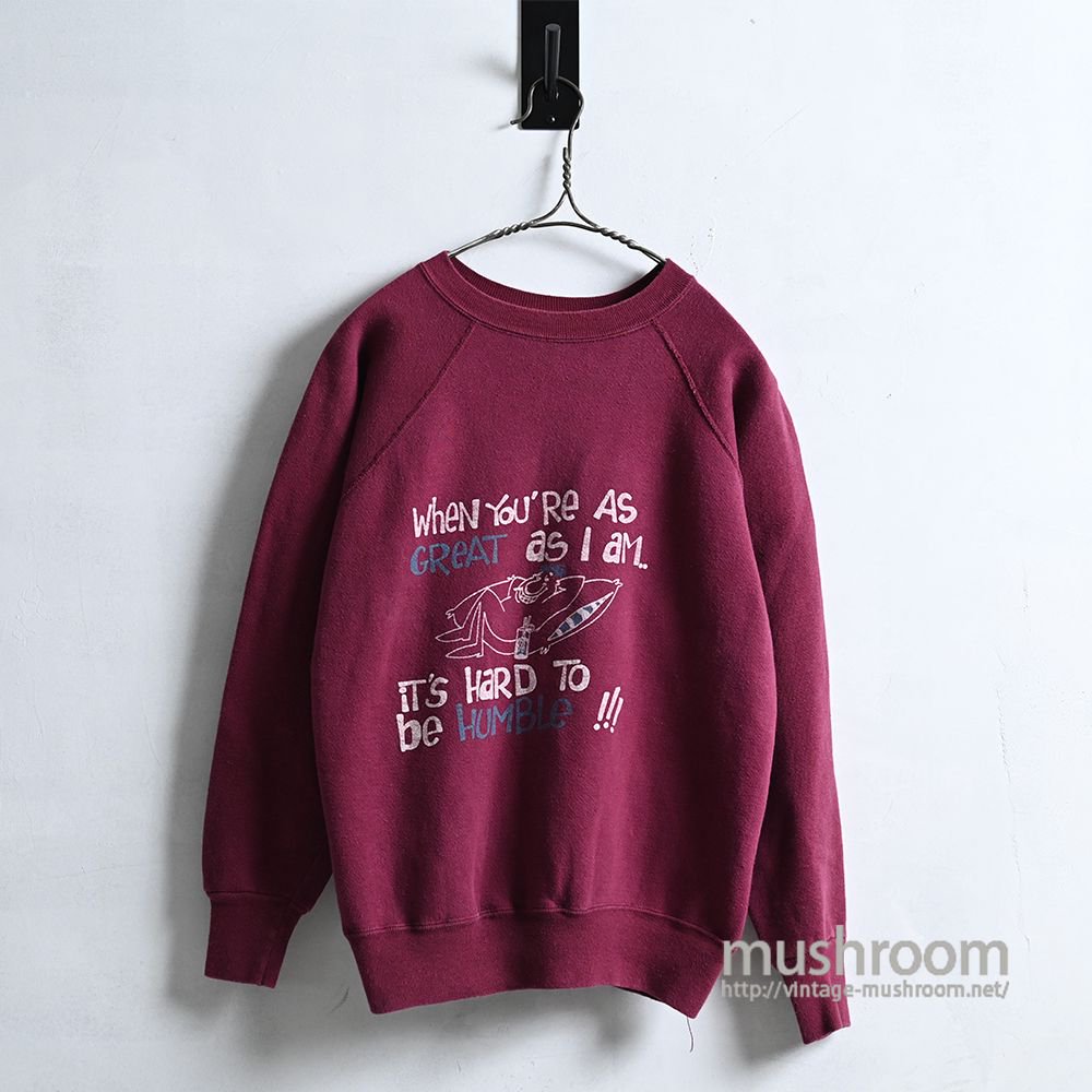 OLD MESSAGE PRINT SWEAT SHIRTVERY GOOD CONDITION