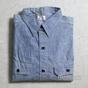 SEARS L/S CHAMBRAY WORK SHIRT1950'S/DEADSTOCK 