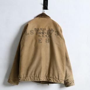 WW2 U.S.NAVYUSMCN-1 DECK JACKET WITH SQUADRON PATCH & STENCIL