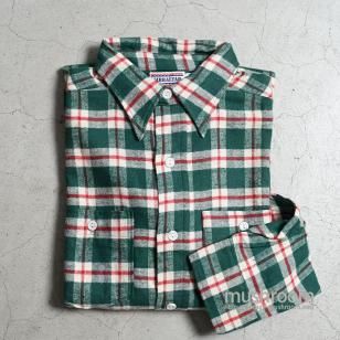 GIBRALTAR L/S FLANNEL WORK SHIRT1950'S/DEADSTOCK/SZ 16