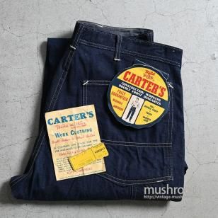 CARTER'S W/KNEE DENIM PAINTER PANTS1950'S/W32L28/MINT CONDITION