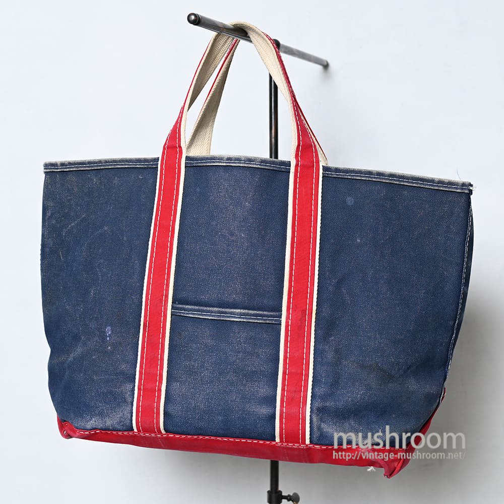 L.L.BEAN DELUXE TOTE1980'S/NAVYRED/GOOD CONDITION