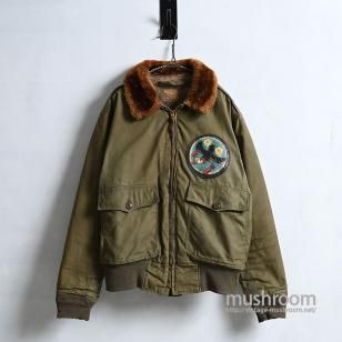 USAAF B-10 FLIGHT JACKET with SQUADRON PATCH'44/SZ 38/GOOD USED CONDITION