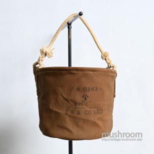OLD CANVAS BUCKET with STENCIL1950'S/MINT CONDITION