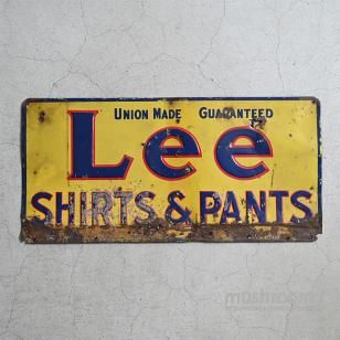Lee SHIRT & PANTS ADVERTISING METAL SIGNAround 1930'S-1940'S