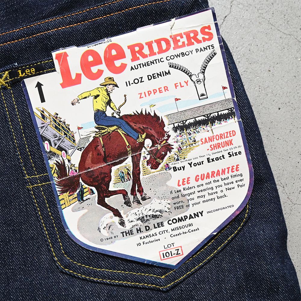 Lee 101Z JEANS with SELVEDGE（1950'S/W36L32/DEADSTOCK） - 古着屋 ｜  mushroom(マッシュルーム) ヴィンテージクロージングストア