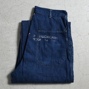 WW2 U.S.NAVY DUNGAREE DENIM TROUSERS WITH STENCILDARK COLOR&GOOD CONDITION