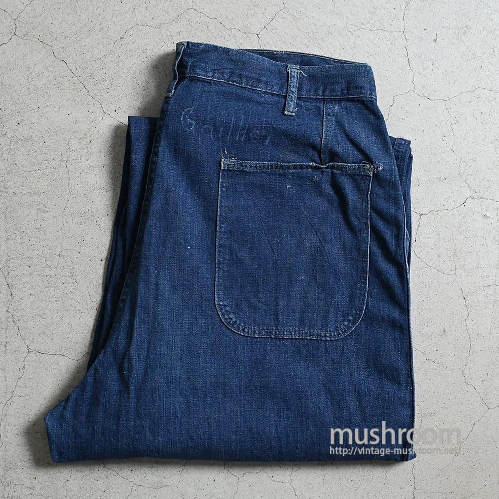 WW2 U.S.NAVY DUNGAREE DENIM TROUSERS（METAL BUTTON） - 古着