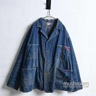 FINCK'S DENIM COVERALLNICE REPAIR/SZ 48/BIG SIZE