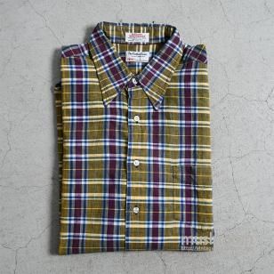 SERO MADRAS PLAID COTTON S/S SHIRT1980'S/MINT CONDITION/LARGE