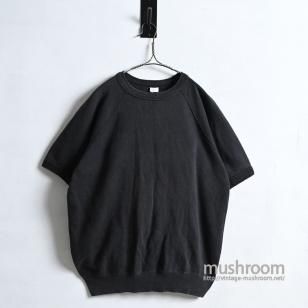 PENNEY'S BLACK PLAIN S/S SWEAT SHIRT1950'S/X-LARGE/GOOD CONDITION