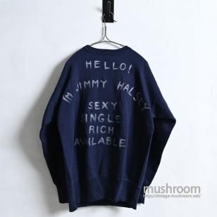 FRUIT OF THE LOOM S/V SWEAT SHIRT with HANDPAINTALMOST DEADSTOCK/X-LARGE