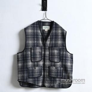 L.L.BEAN FOUR POCKET PLAID WOOL VESTMEDIUM/ALMOST DEADSTOCK