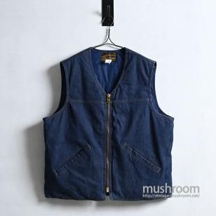 EDDIE BAUER DENIM DOWN VEST1980'S/VERY GOOD CONDITION
