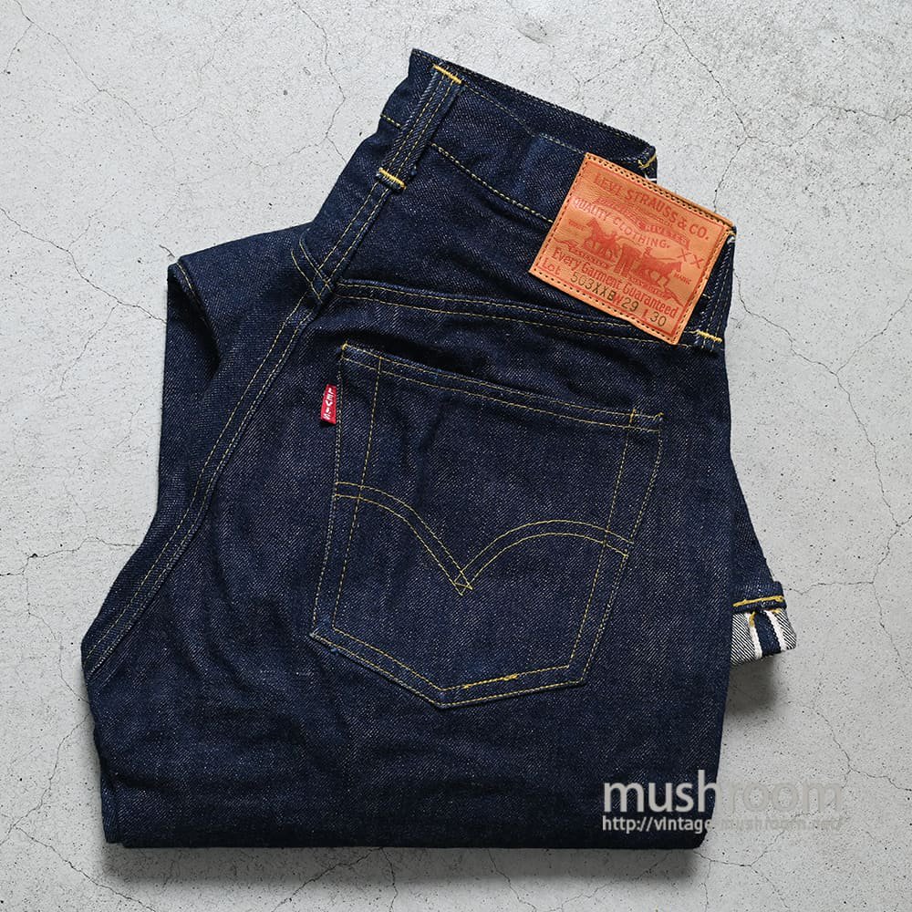 LEVI'S 503XXB JEANS with LEATHER PATCH'47 MODEL/Maybe..NON-WASHED/W29L30