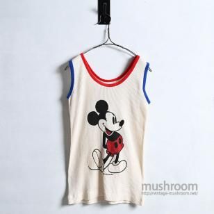 OLD MICKEY MOUSE TANK TOP1970'S/WATER PRINT/LARGE