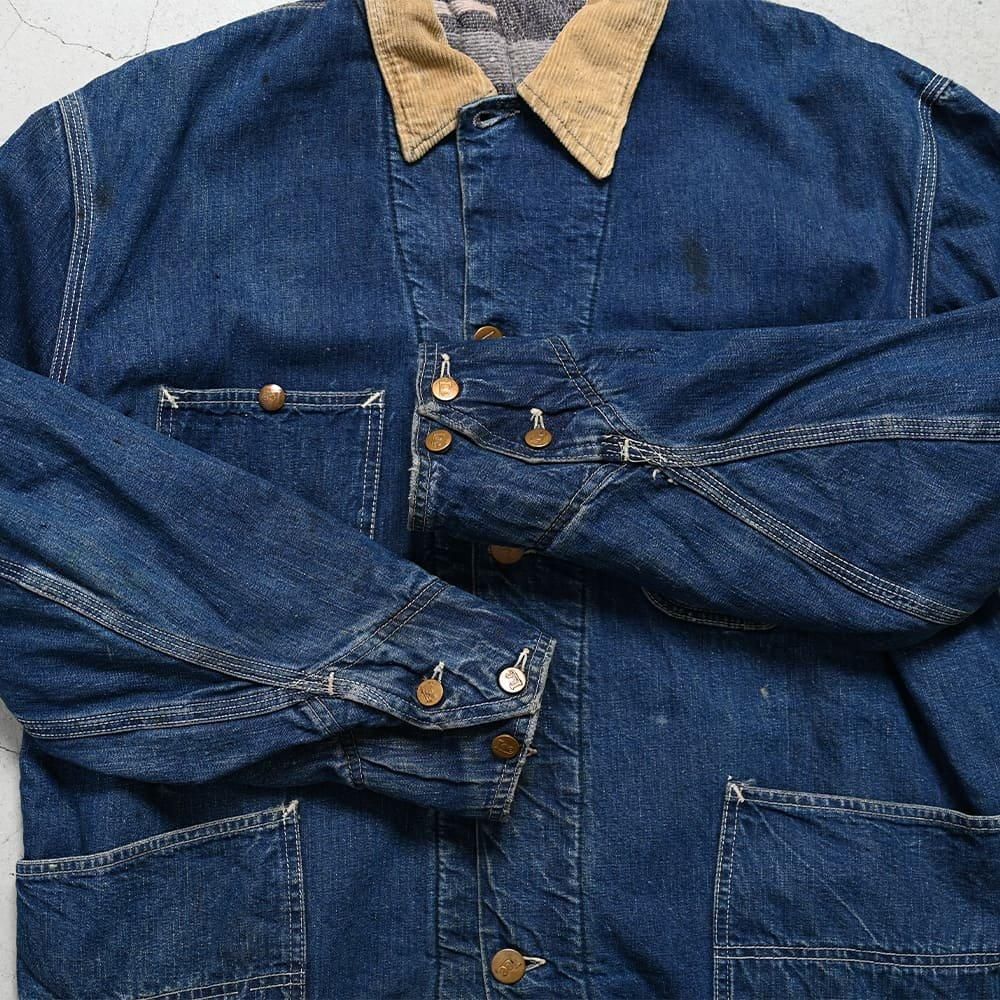 【希少】Lee 91-LJ denim coverall ボロ 50s Lee 91-LJ DENIM COVERALL（1950'S/SZ 44） - 古着屋