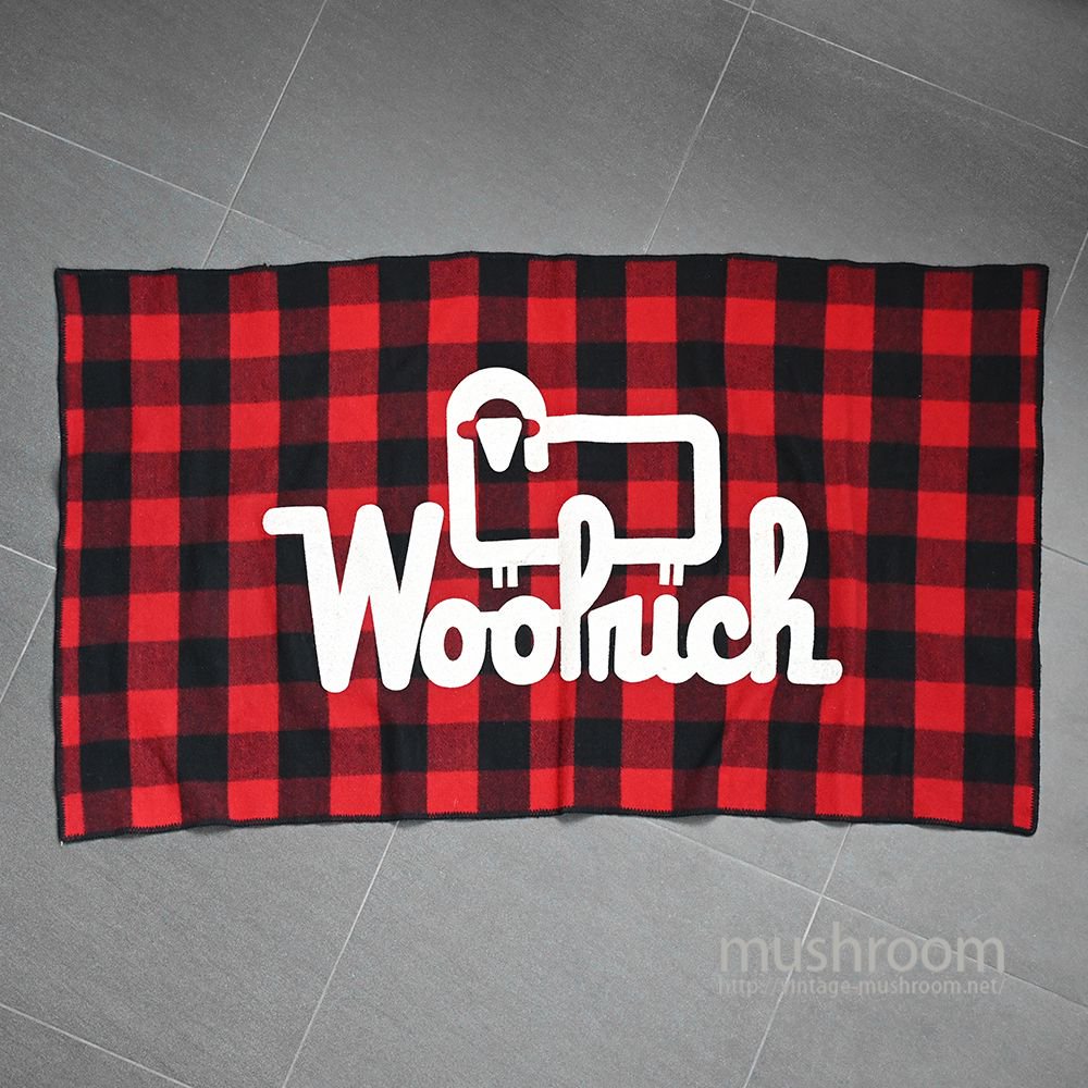 WOOLRICH ADVERTISING PLAID WOOL BANNER 197080'S/GOOD CONDITION